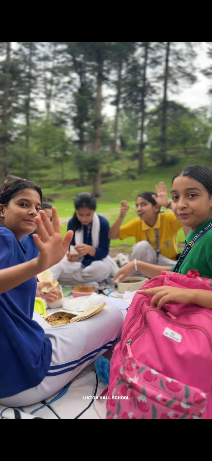 Middle school students participating in leadership activities